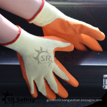 SRSAFETY 10 gauge polyester palm coated rubber work glove